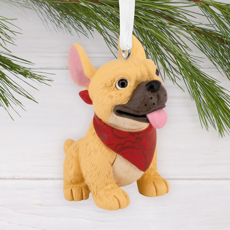 French Bulldog Christmas Ornament Hanging on tree image number 2