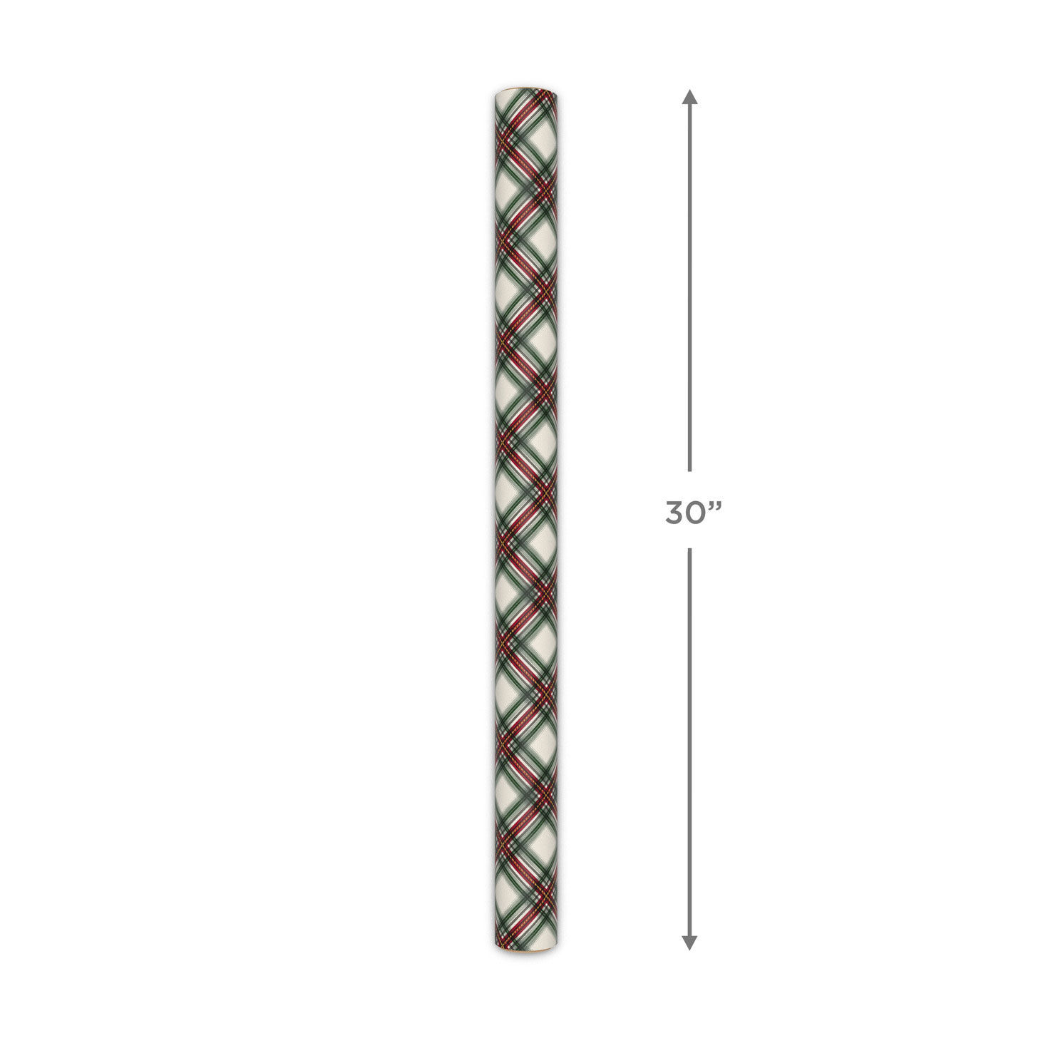 Festive Red and Green Plaid Christmas Wrapping Paper Measurement image number 5