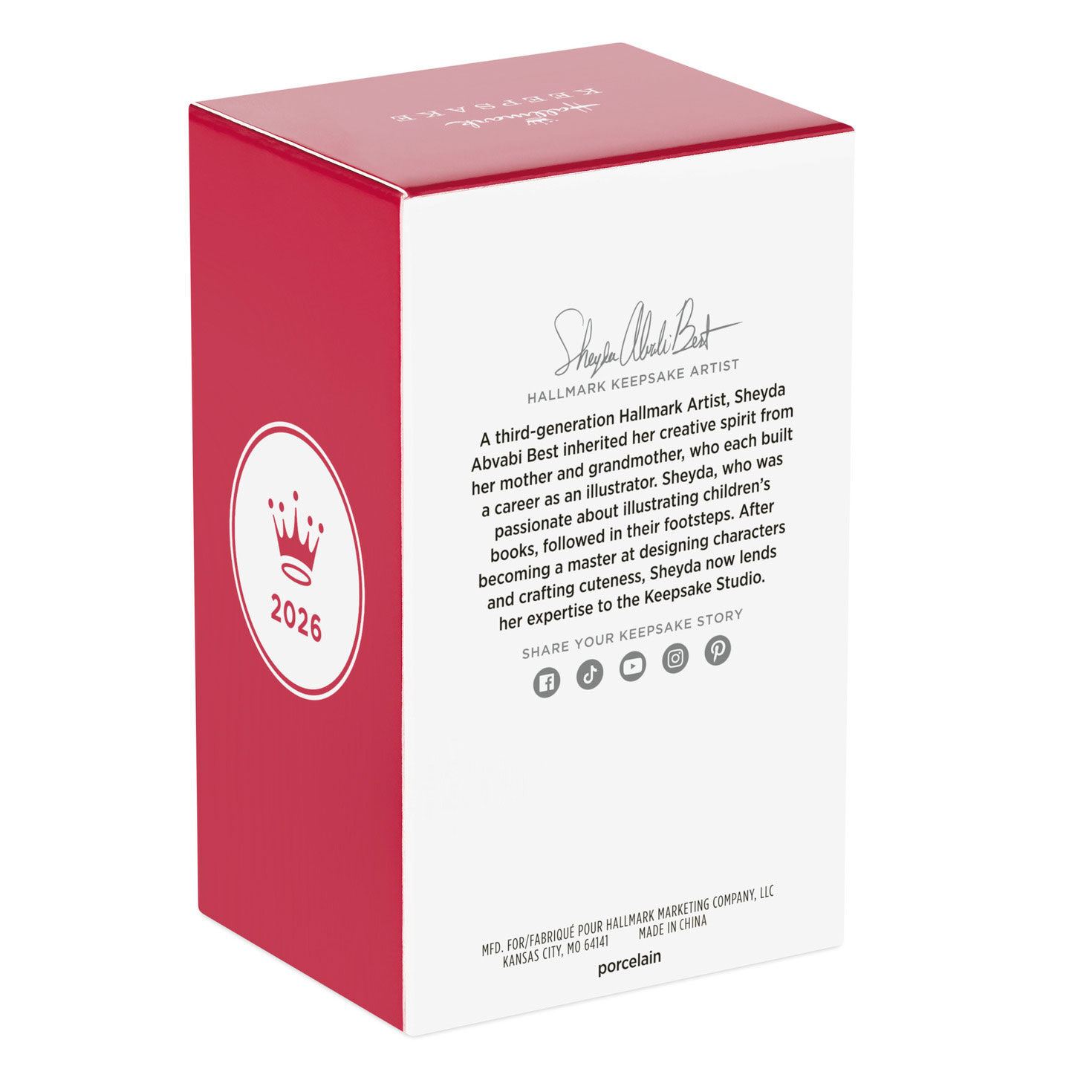 White and Blue Shell Keepsake Ornament  image number 8