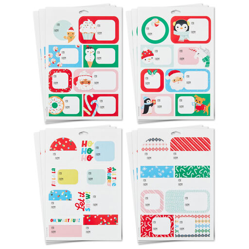 Family Fun Christmas Gift Tag Stickers, Pack of 96, 
