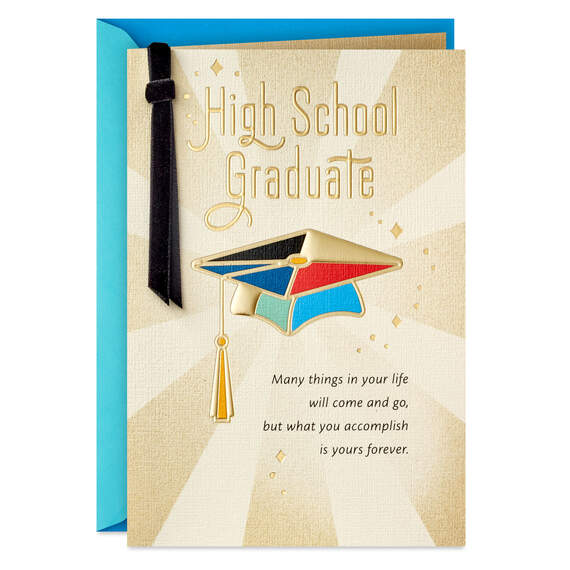An Accomplishment That's Yours Forever High School Graduation Card, , large image number 1