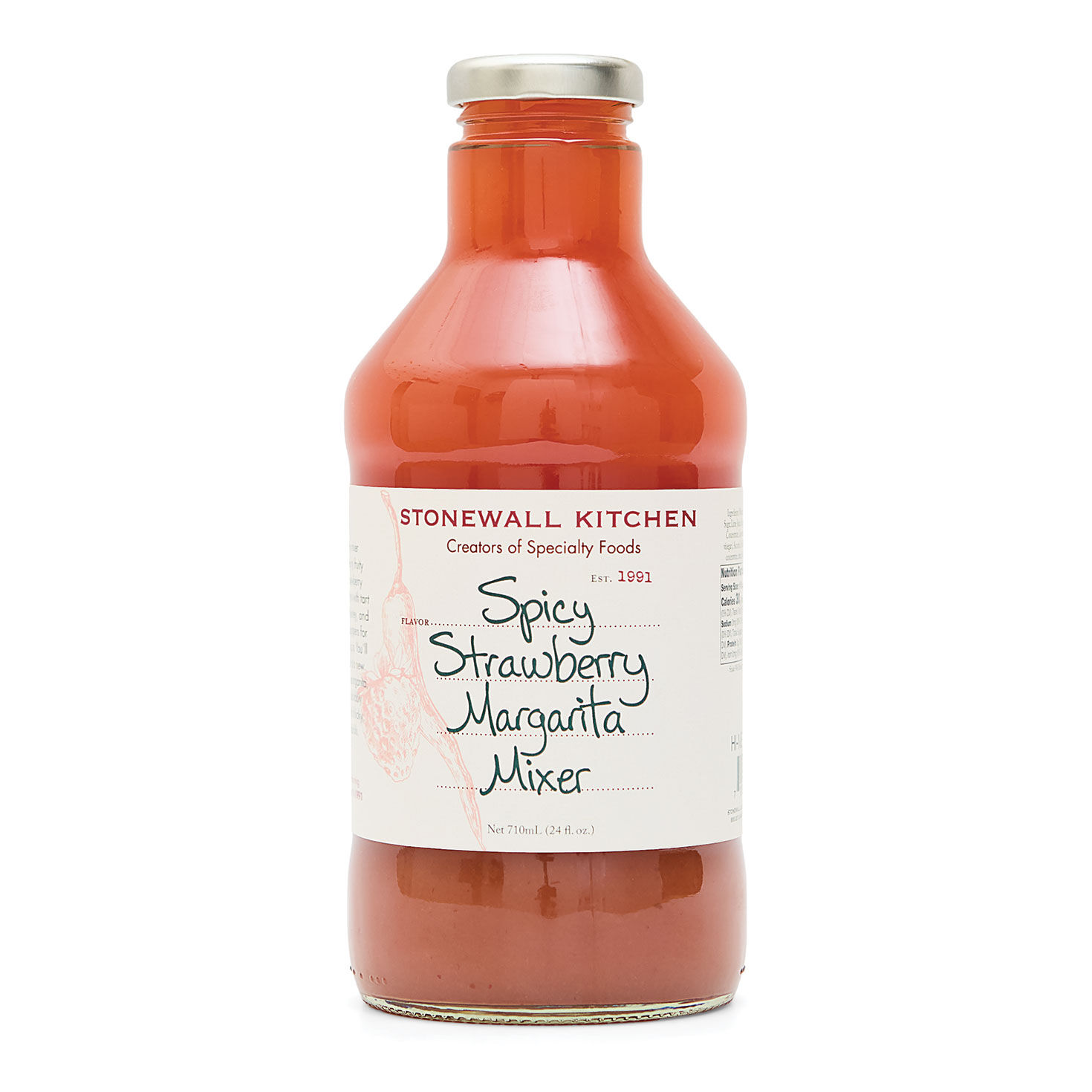 Stonewall Kitchen Spicy Strawberry Margarita Mixer, 24 oz.
