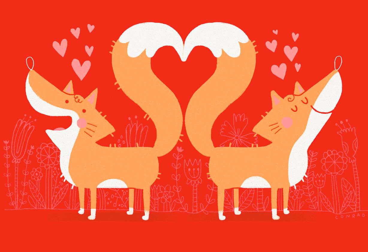 Foxy Love Anniversary Card