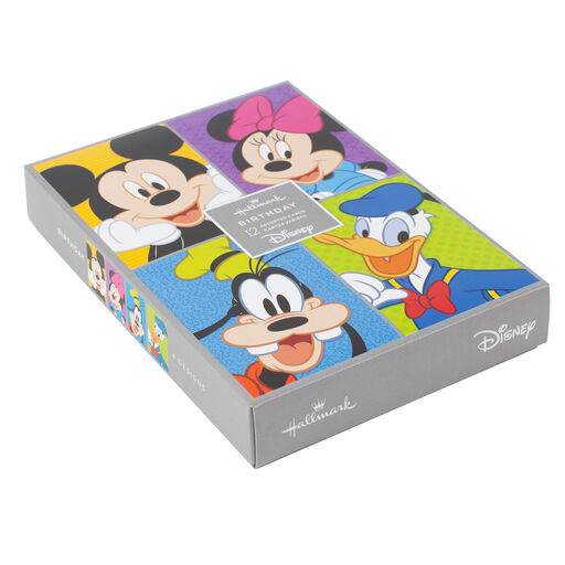 Disney Mickey Mouse and Friends Assorted Birthday Cards, Box of 12, 