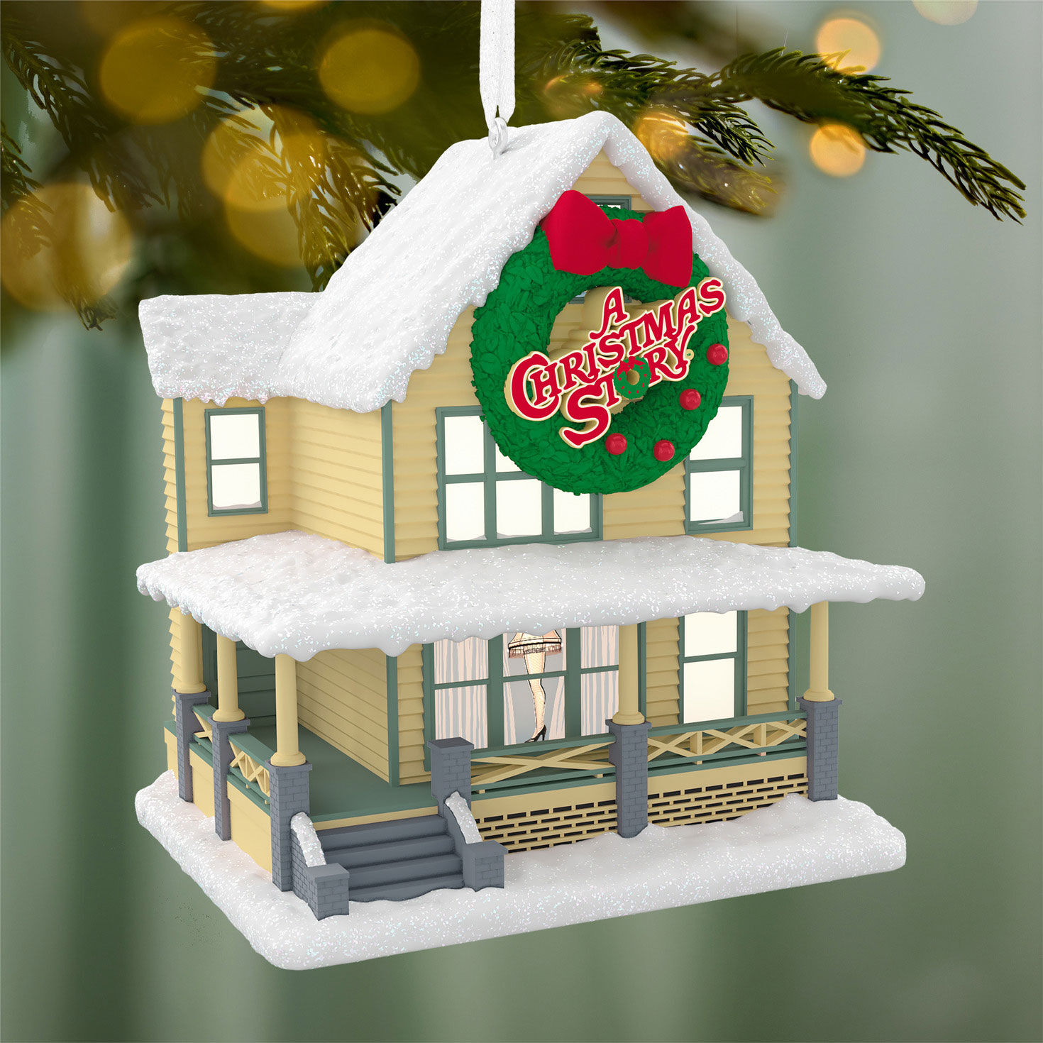 A Christmas Story House Keepsake Ornament hanging on tree image number 2