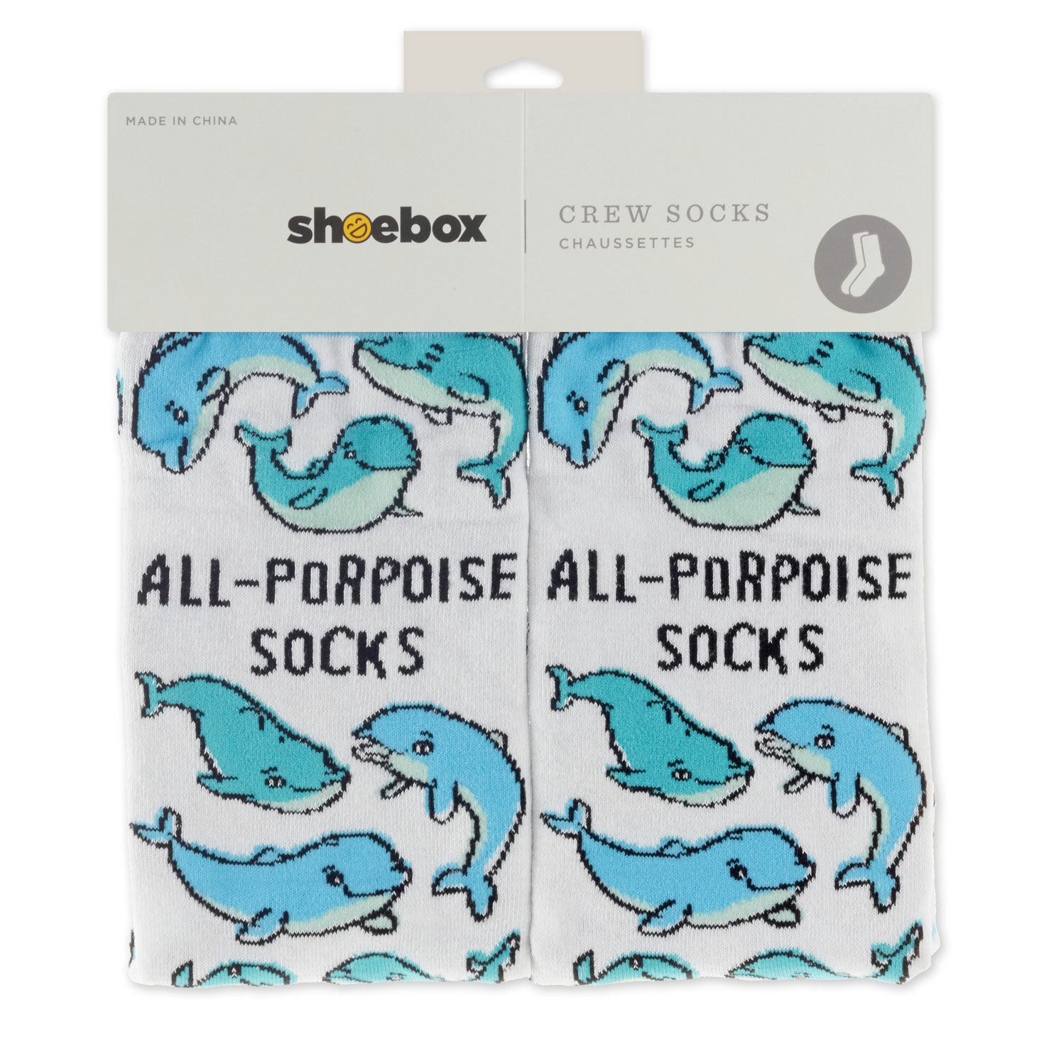 All-Porpoise Dolphins Novelty Crew Socks  image number 4