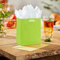 6.5" Solid Lime Green Small Gift Bag, Lime Green, large image number 2