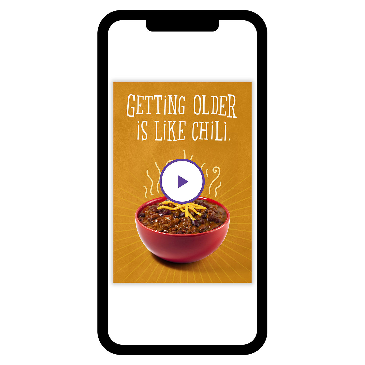 Getting Older Personalized Birthday Card phone with card front image number 1