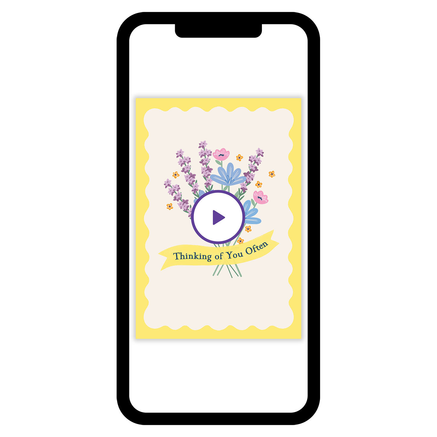 Sweet Flower Bouquet Custom Thinking of You eCard