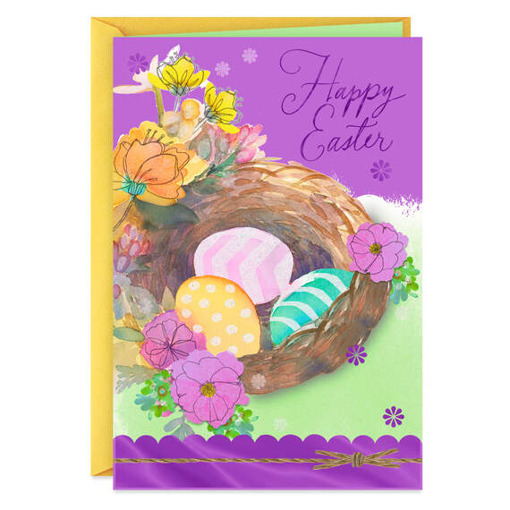 Loving Thoughts and Warm Wishes Easter Card, , large image number 1