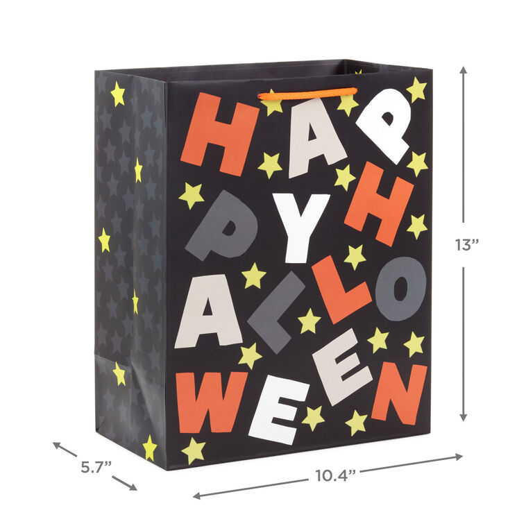 Happy Halloween Letters Large Gift Bag measurement image number 3