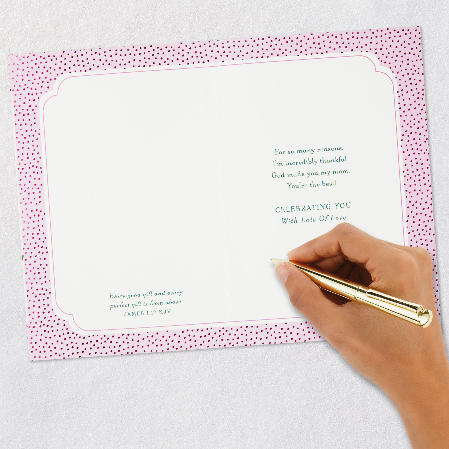 Flowers With Ribbon Mom Mother's Day Card Signing card image number 7