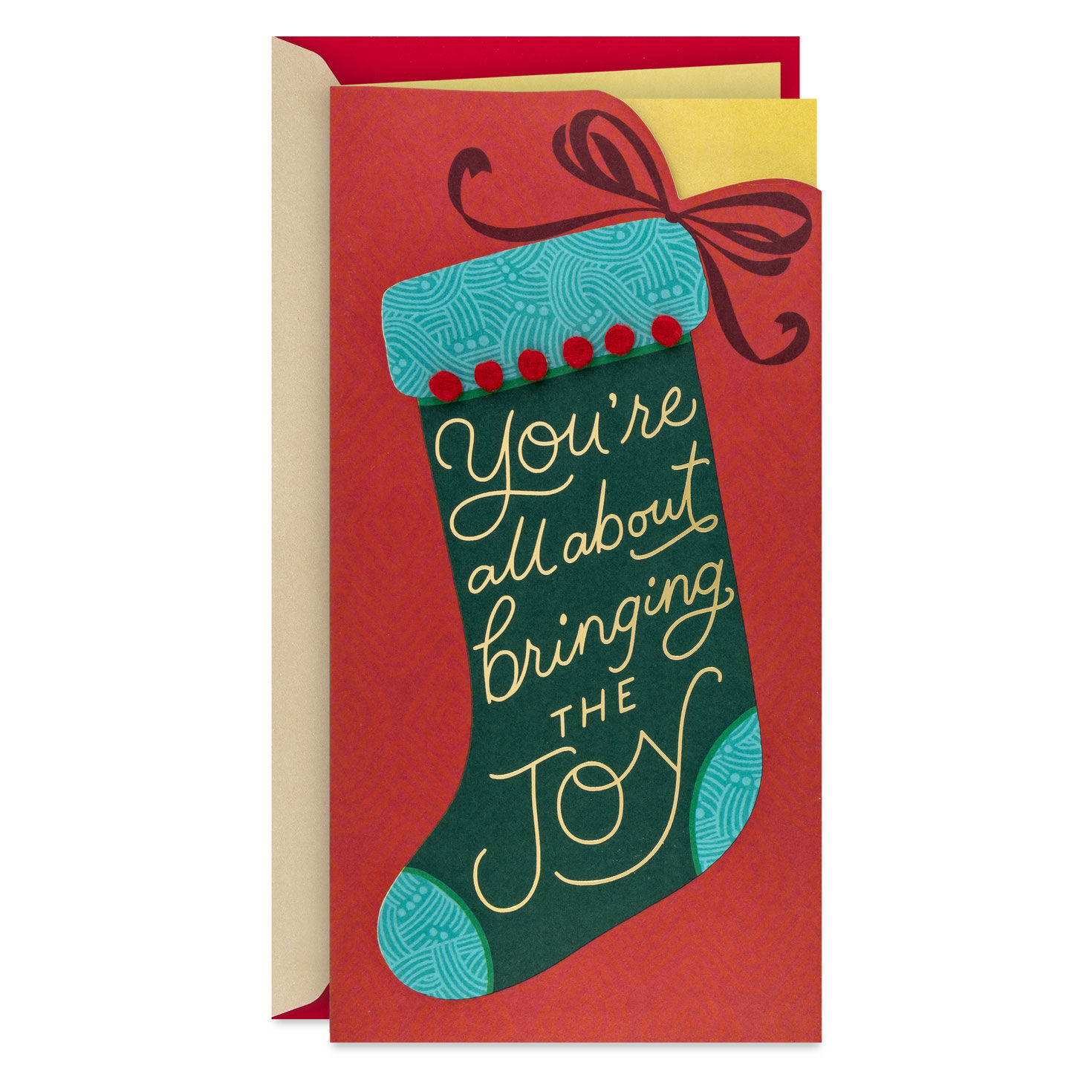 You Bring the Joy Money Holder Christmas Card