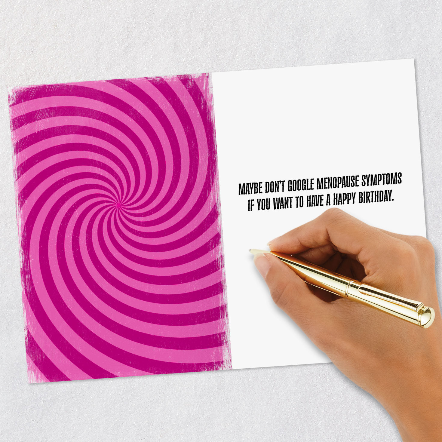 Don't Google Menopause Funny Birthday Card for Her Signing card image number 6