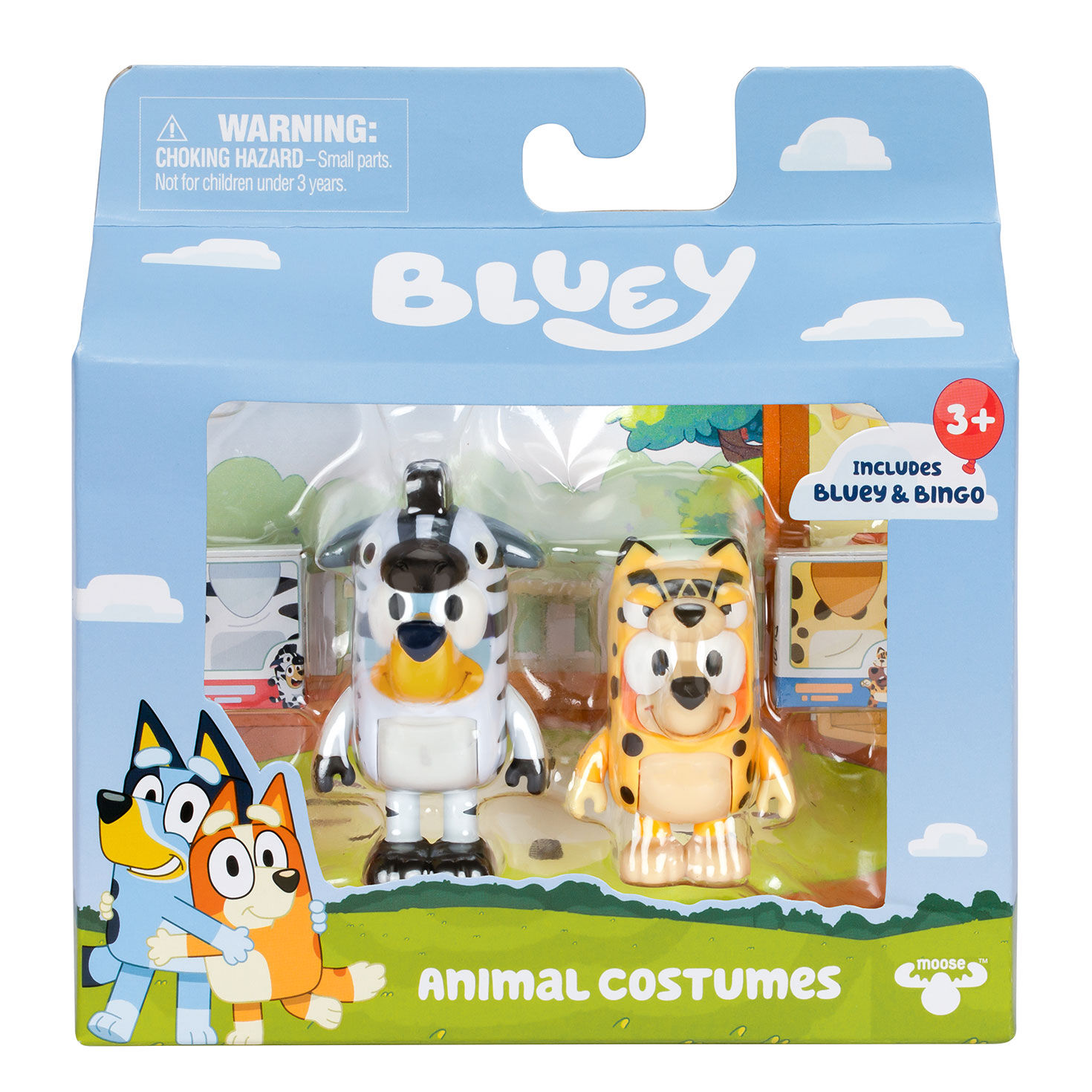 Bluey Toy Figures in Animal Costumes package front image number 1