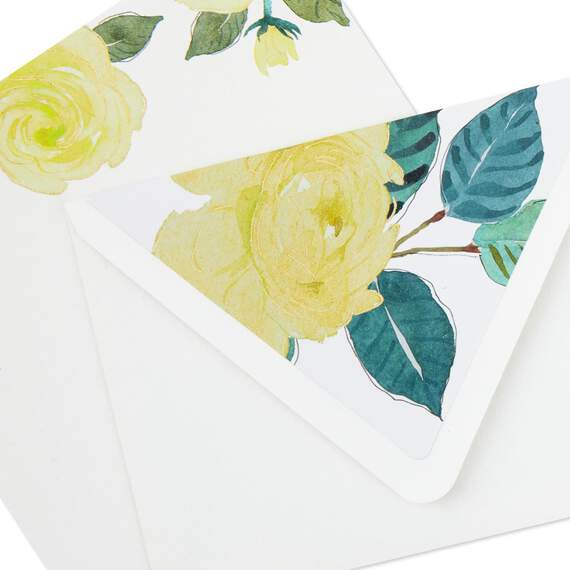 Yellow Rose Stationery Set, Box of 20, , large image number 2
