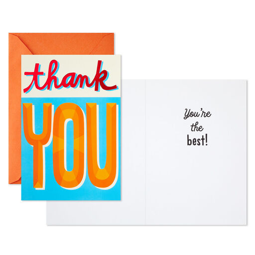 Color Block Thank-You Cards, Pack of 10, 
