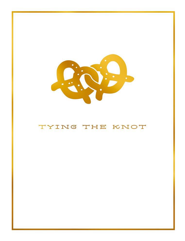 Tying the Knot Pretzel Wedding Card