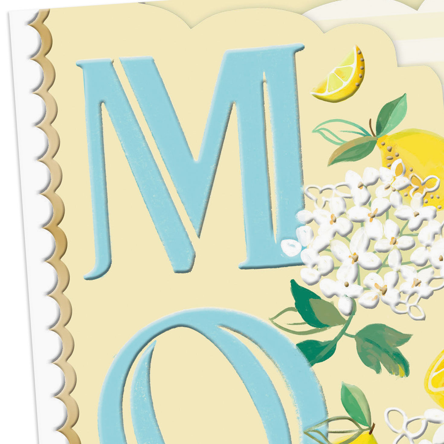 Lemons and Flowers Religious Mother's Day Card for Mom Card Front Detail image number 6