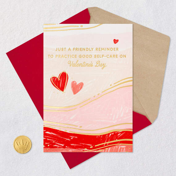 Practice Good Self-Care Today Valentine's Day Card, , large image number 5