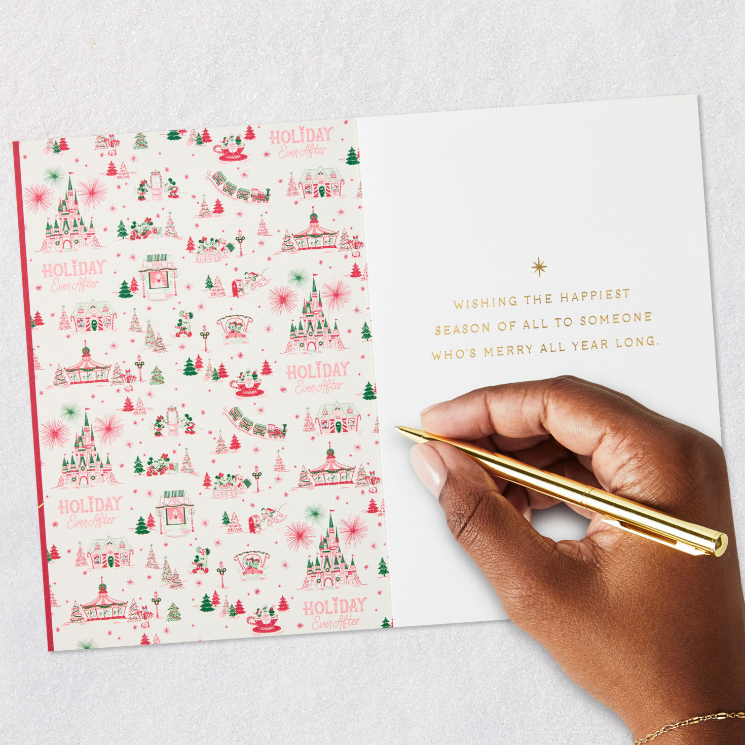 Disney Holiday Ever After Movie Castle Christmas Card Signing card image number 6
