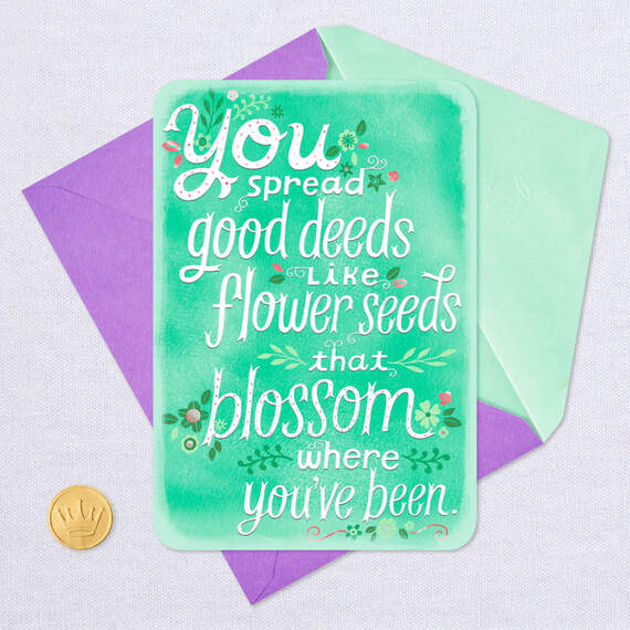 You Spread Good Deeds Like Flower Seeds Thank-You Card, , large image number 5