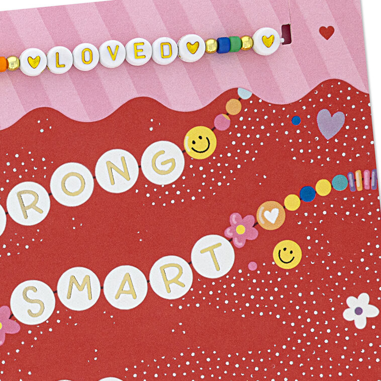 You're Every Kind of Wonderful Love Card for Kids With Friendship Bracelet, , large image number 5