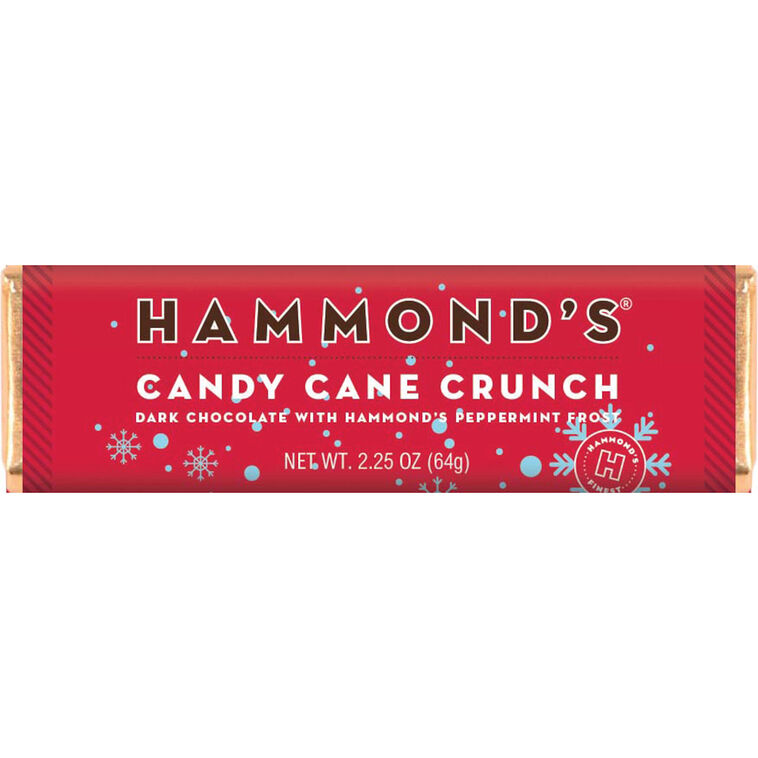 Hammond's Candies Candy Cane Crunch Dark Chocolate Bar