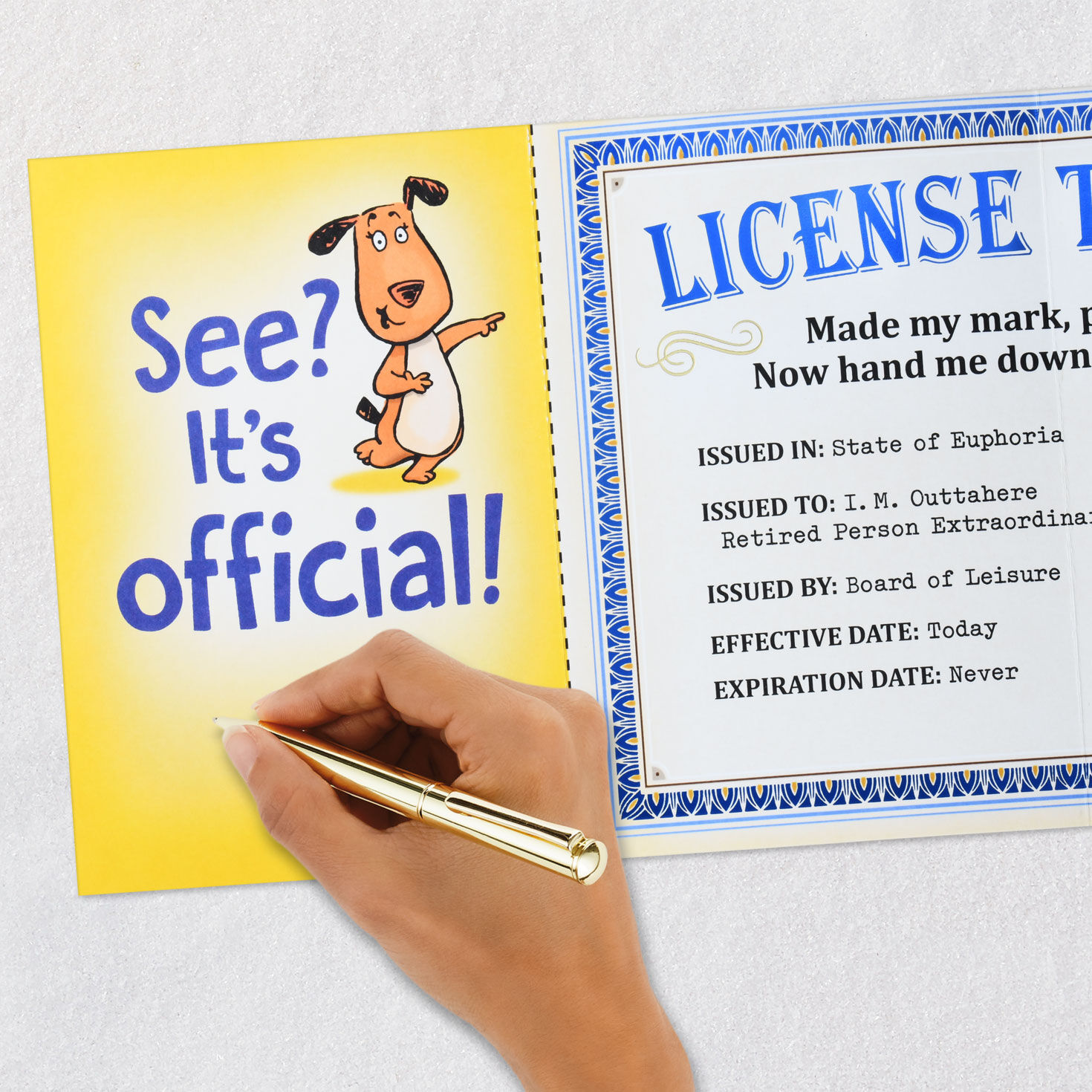 Funny Certificate Retirement Card signing card image number 8