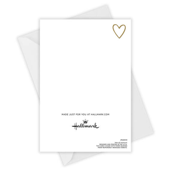 Gold Heart Folded Love Photo Card, , large image number 5