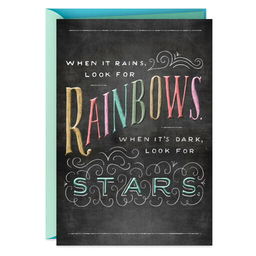 When It Rains, Look for Rainbows Encouragement Card, 