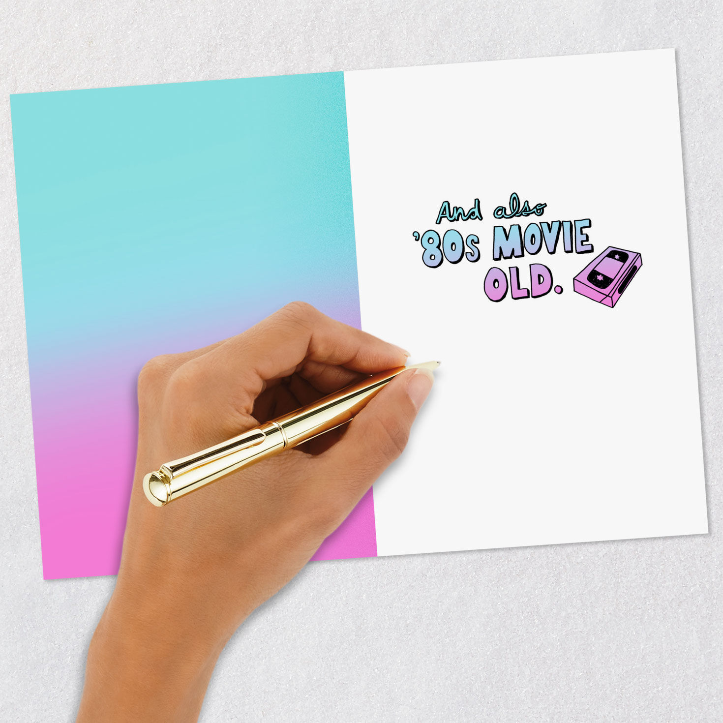 Retro '80s Movie 40th Birthday Card Signing card image number 6