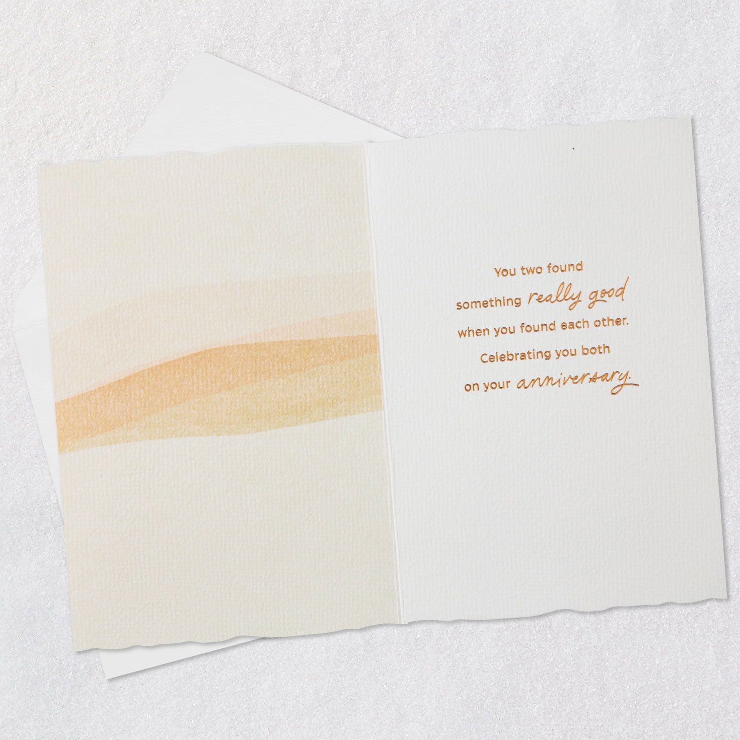 Floral Anniversary Card for Daughter and Partner Open card with envelope image number 3