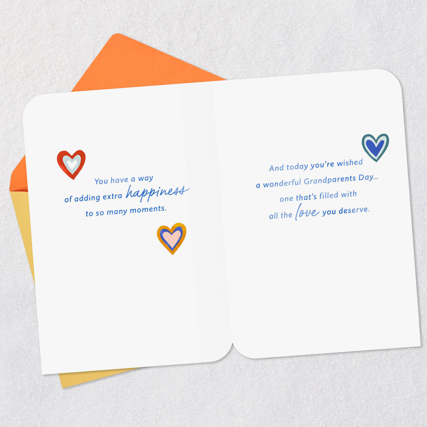 Colorful Hearts Grandparents Day Card Card Cover Detail image number 4