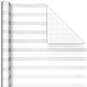 White and Pearl Stripe Wrapping Paper, 15 sq. ft., , large image number 1