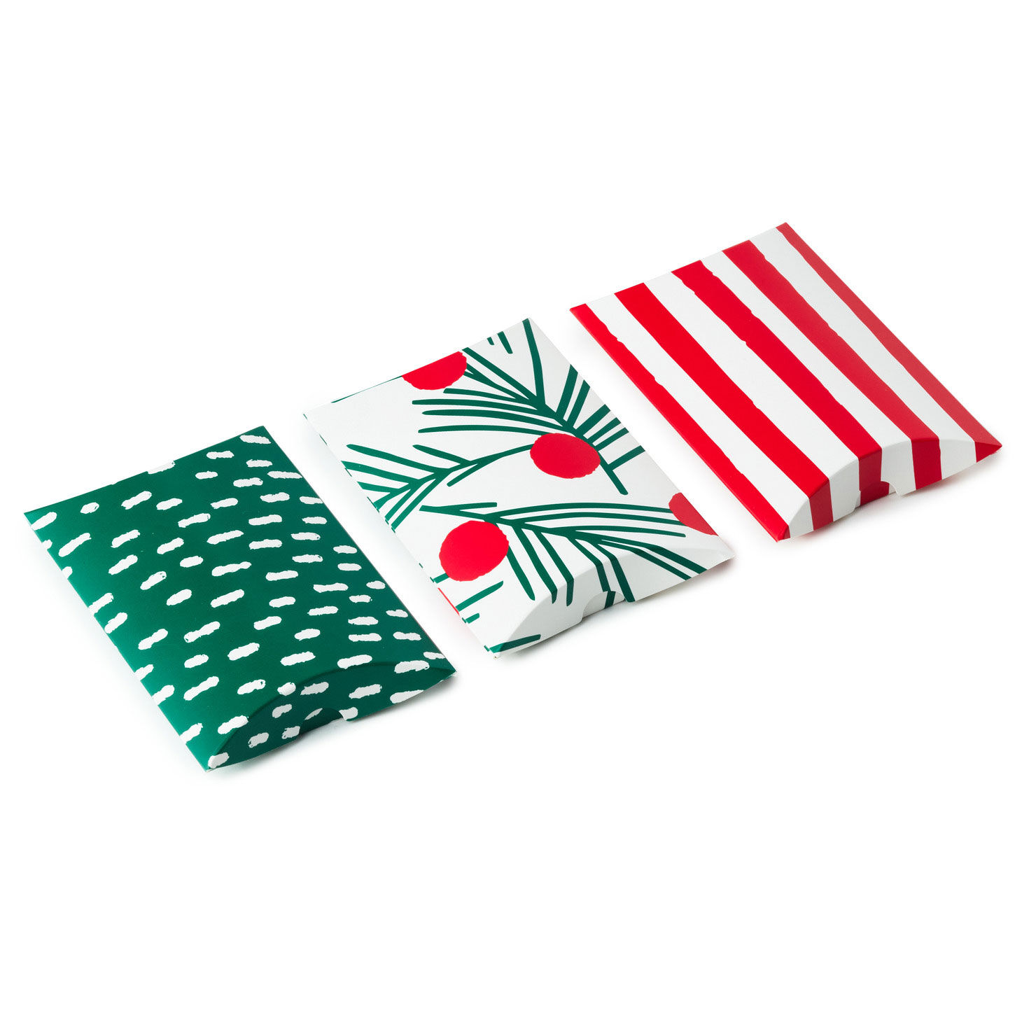 Winter Whimsy 3-Pack Assorted Christmas Gift Card Holder Pillow Boxes