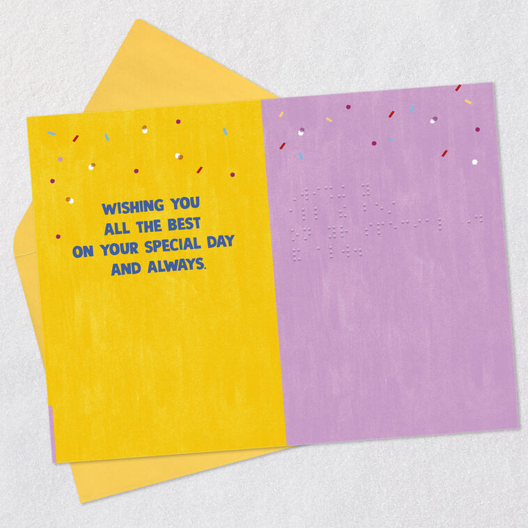Wishing You All the Best Braille Birthday Card, , large image number 4