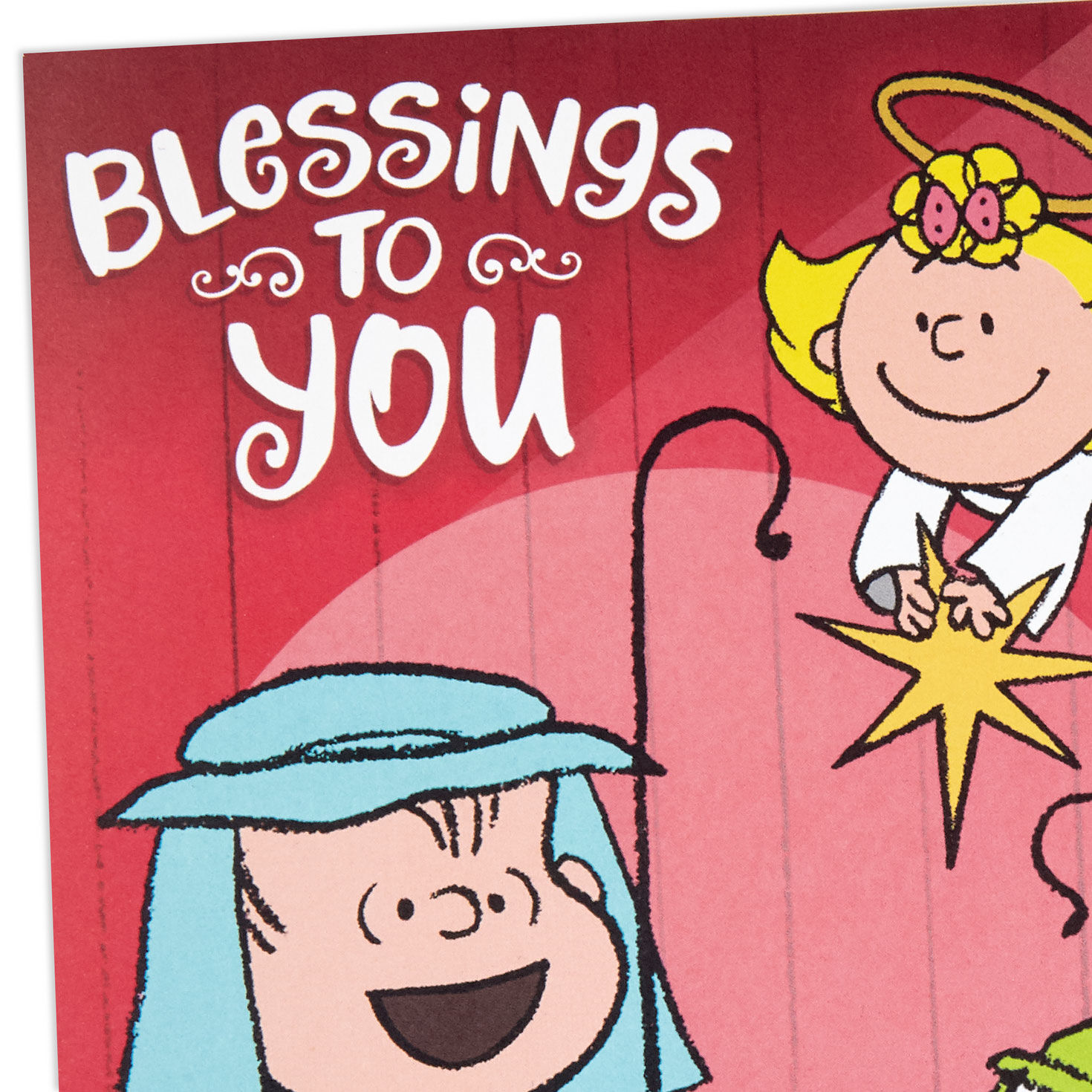 Peanuts Christmas Pageant Musical Pop-Up Christmas Card Card Front Detail image number 4