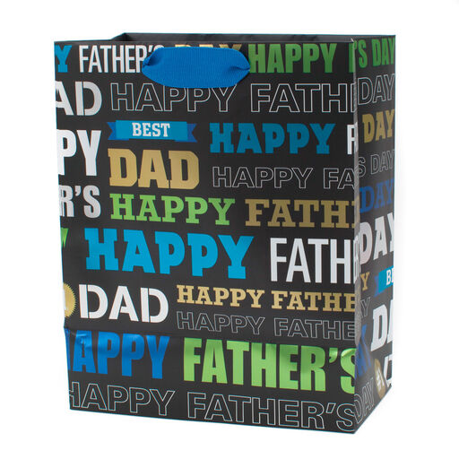 9.6" Happy Father's Day Medium Gift Bag With Tissue, 