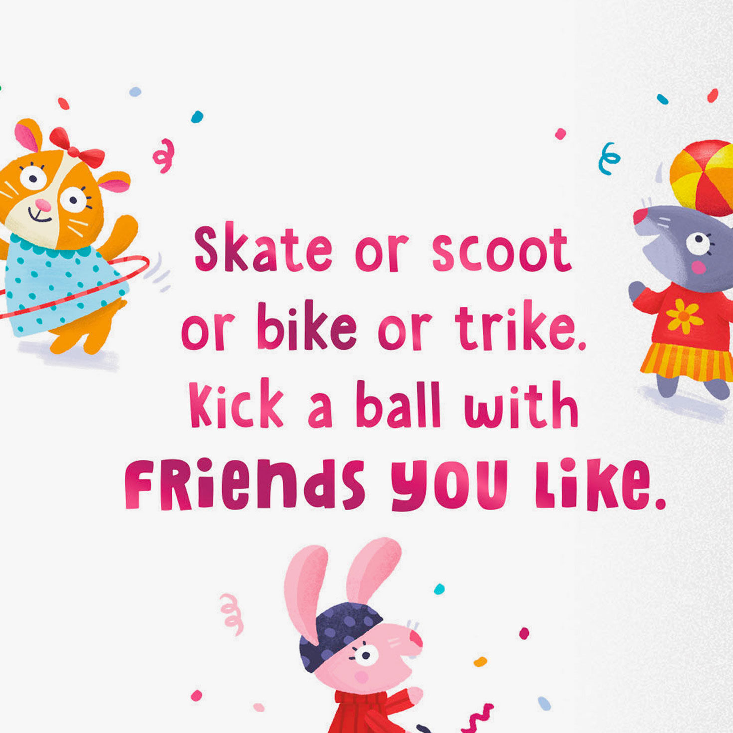 Animals Having Fun Kids Birthday Card Sentiment image number 2