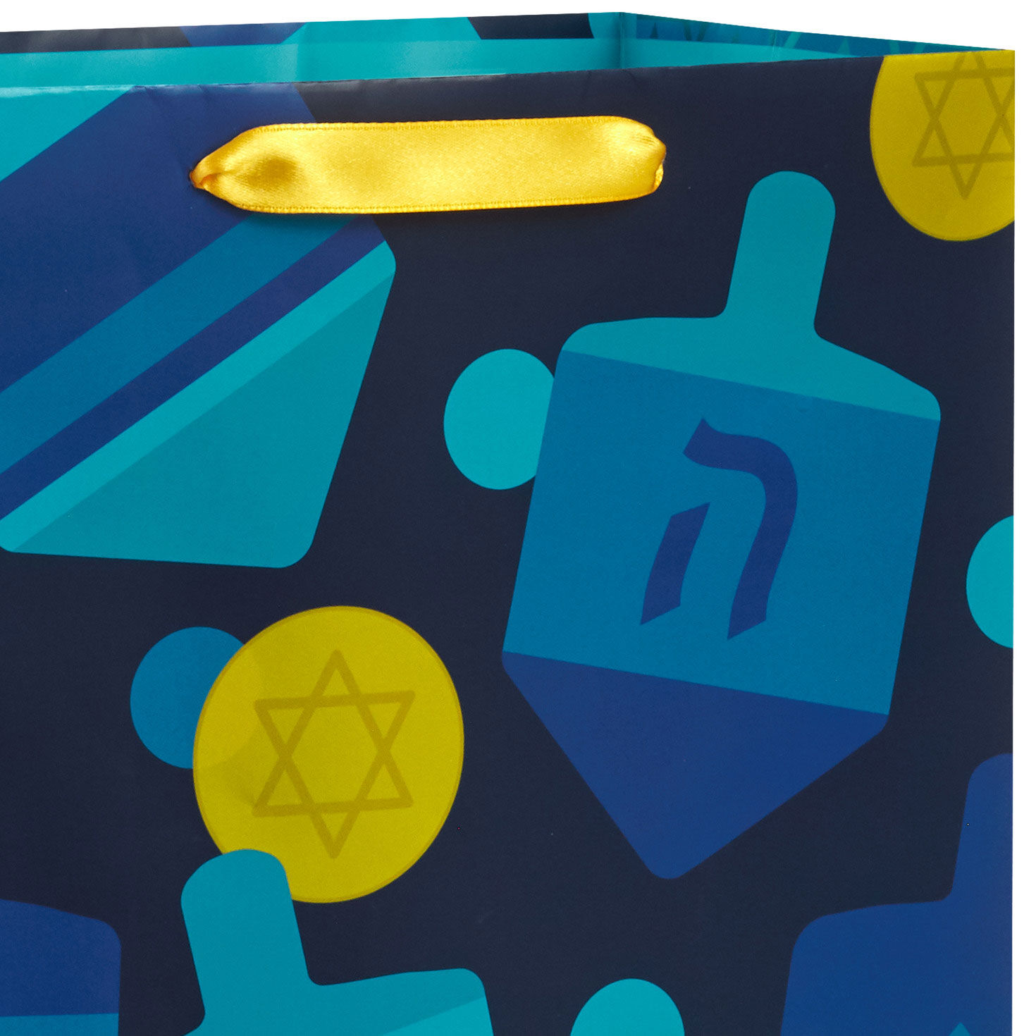 13" Dreidels and Gelt on Black Large Hanukkah Gift Bag for only USD 4.99 | Hallmark