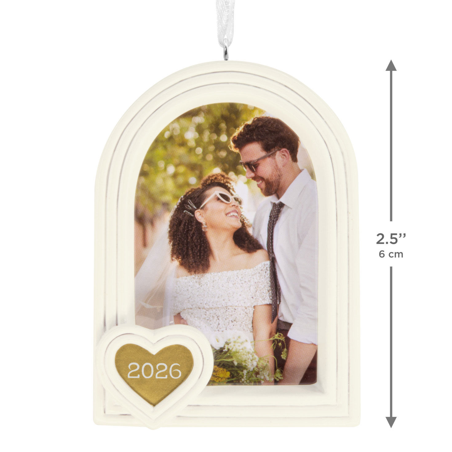 Wedding Photo Frame Christmas Ornament measurement image number 3