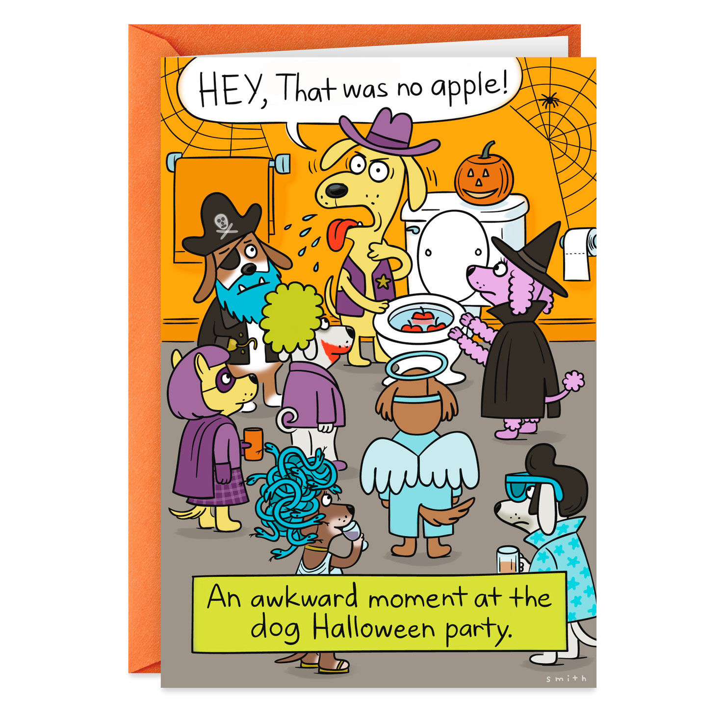 Dog Halloween Party Funny Halloween Card, , large image number 1