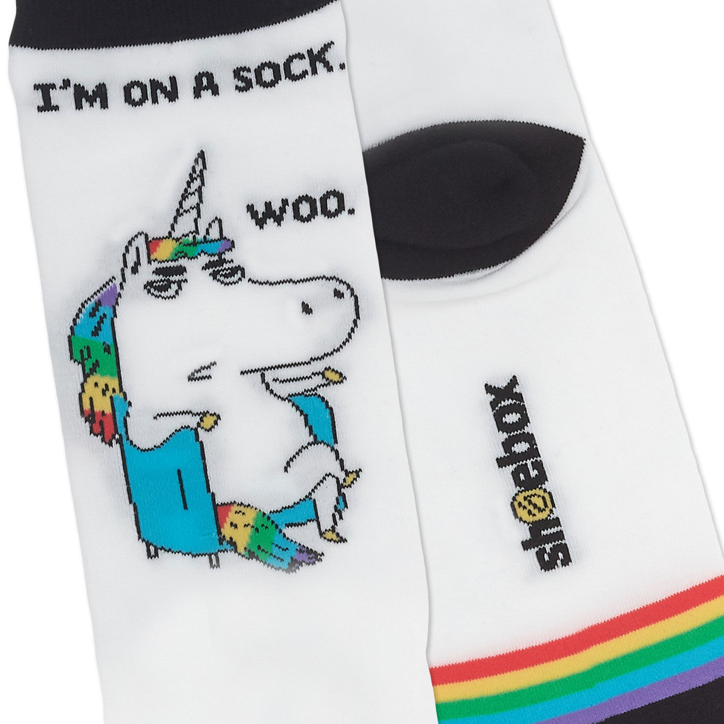 Sarcastic Unicorn Funny Novelty Crew Socks  image number 3