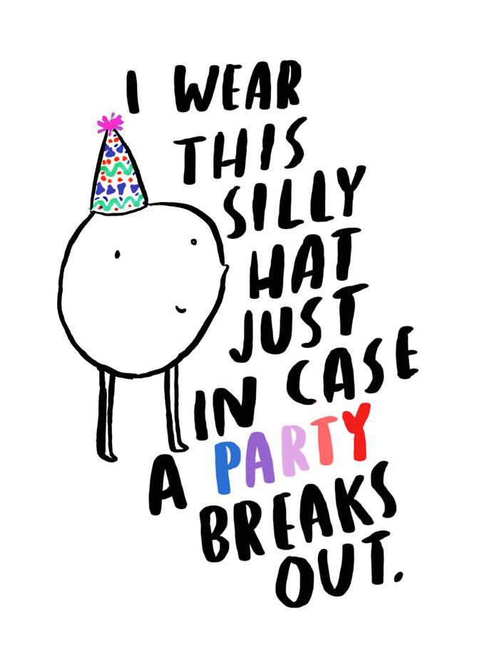 Silly Hat Time Birthday Card