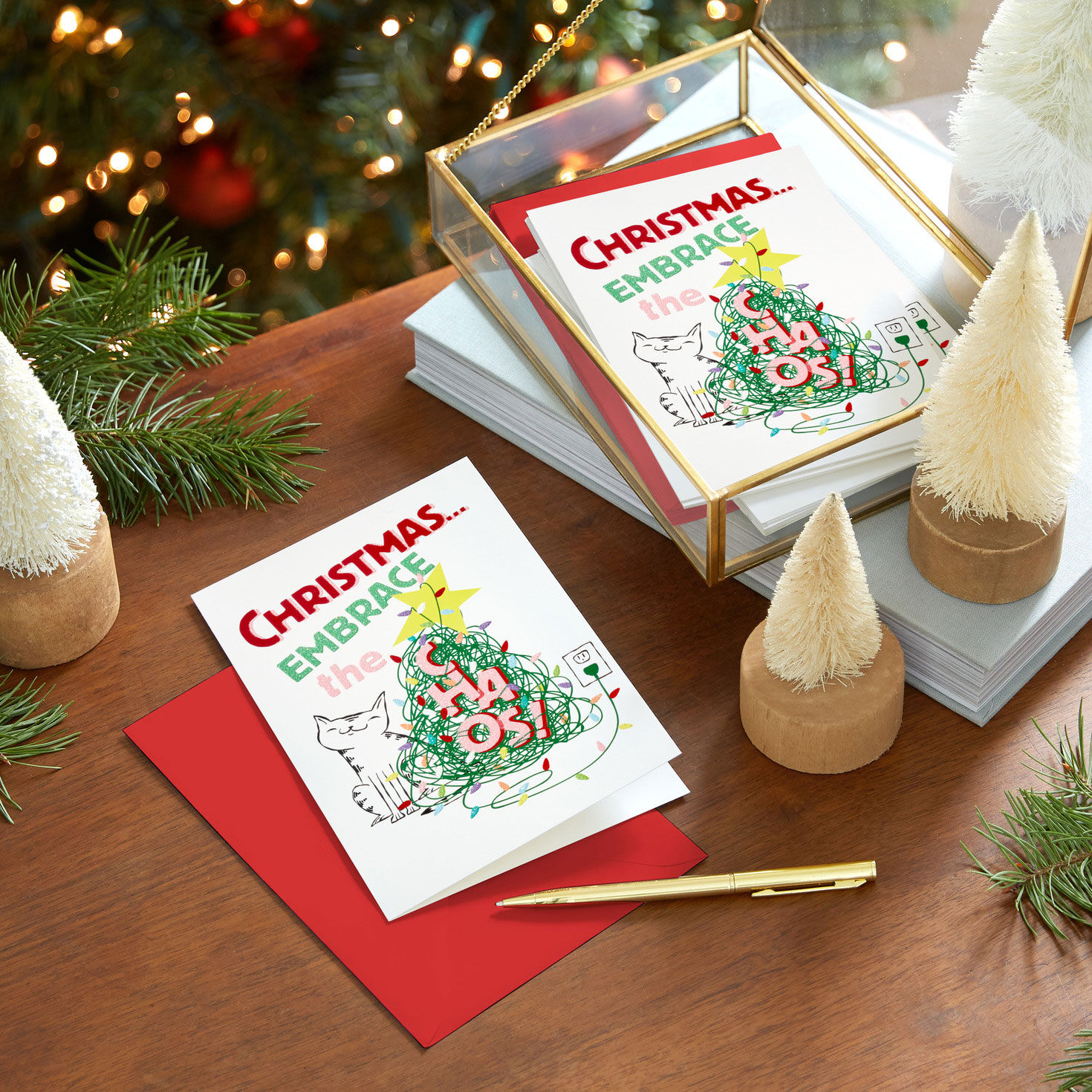 Embrace the Chaos Boxed Christmas Cards, Pack of 16 for only USD 15.49 | Hallmark