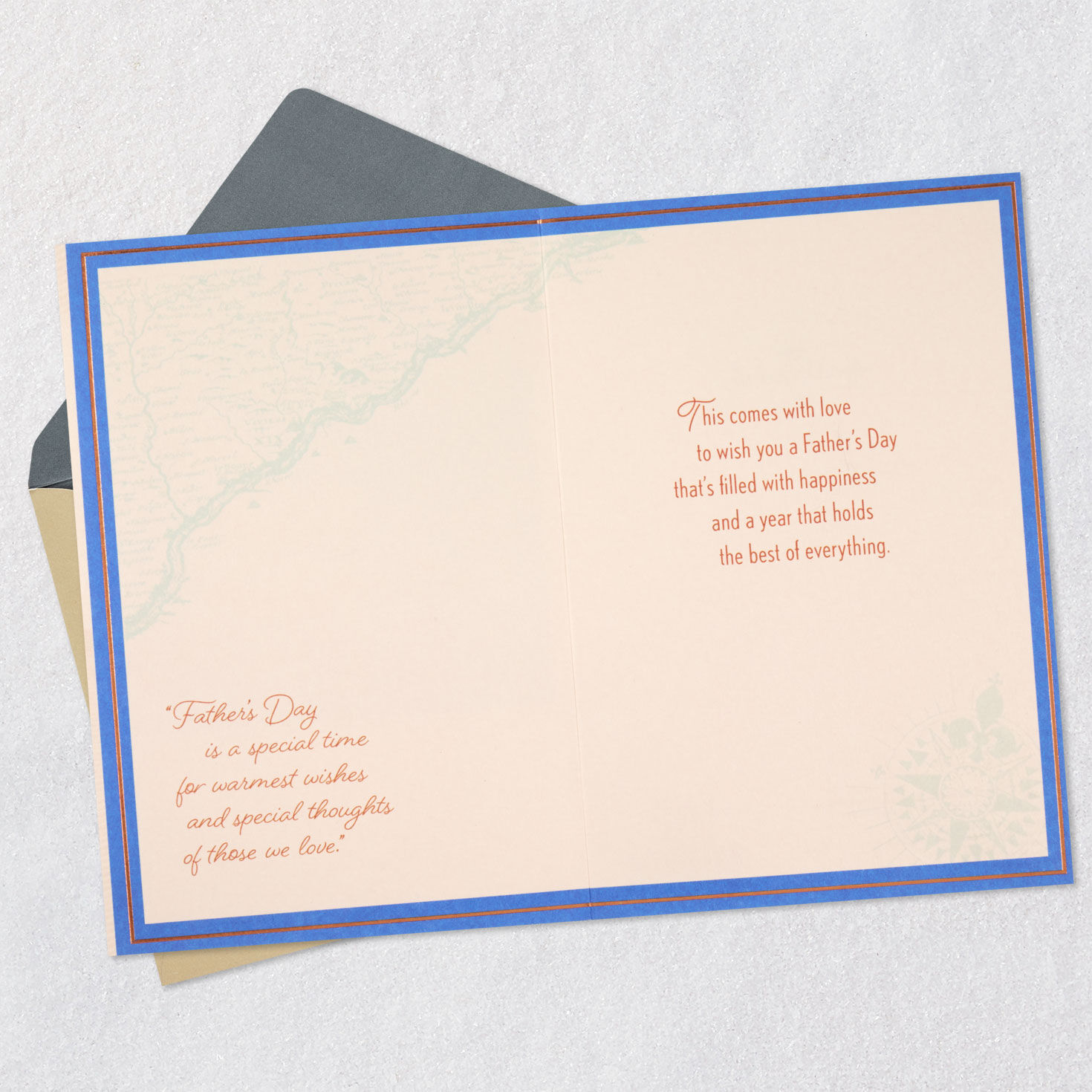 Ship in Octagonal Frame Father's Day Card Open Card with Envelope image number 4