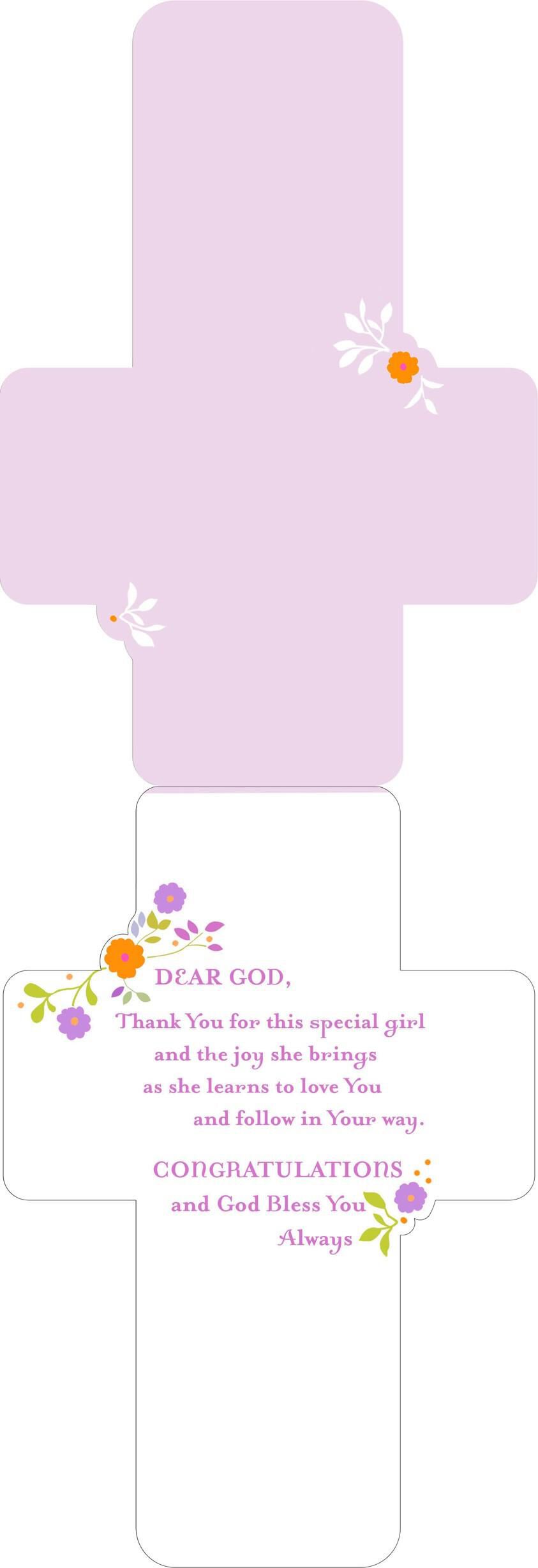 Prayer for a Special Girl First Communion Card