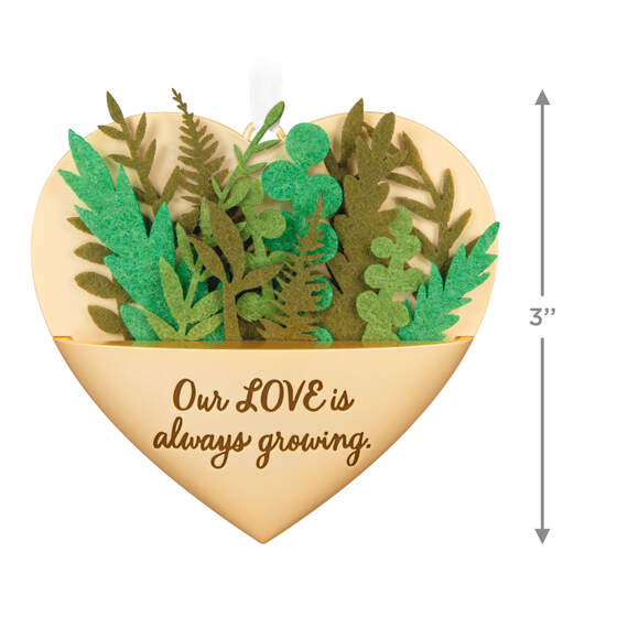 Growing In Love Metal & Fabric Ornament, , large image number 3