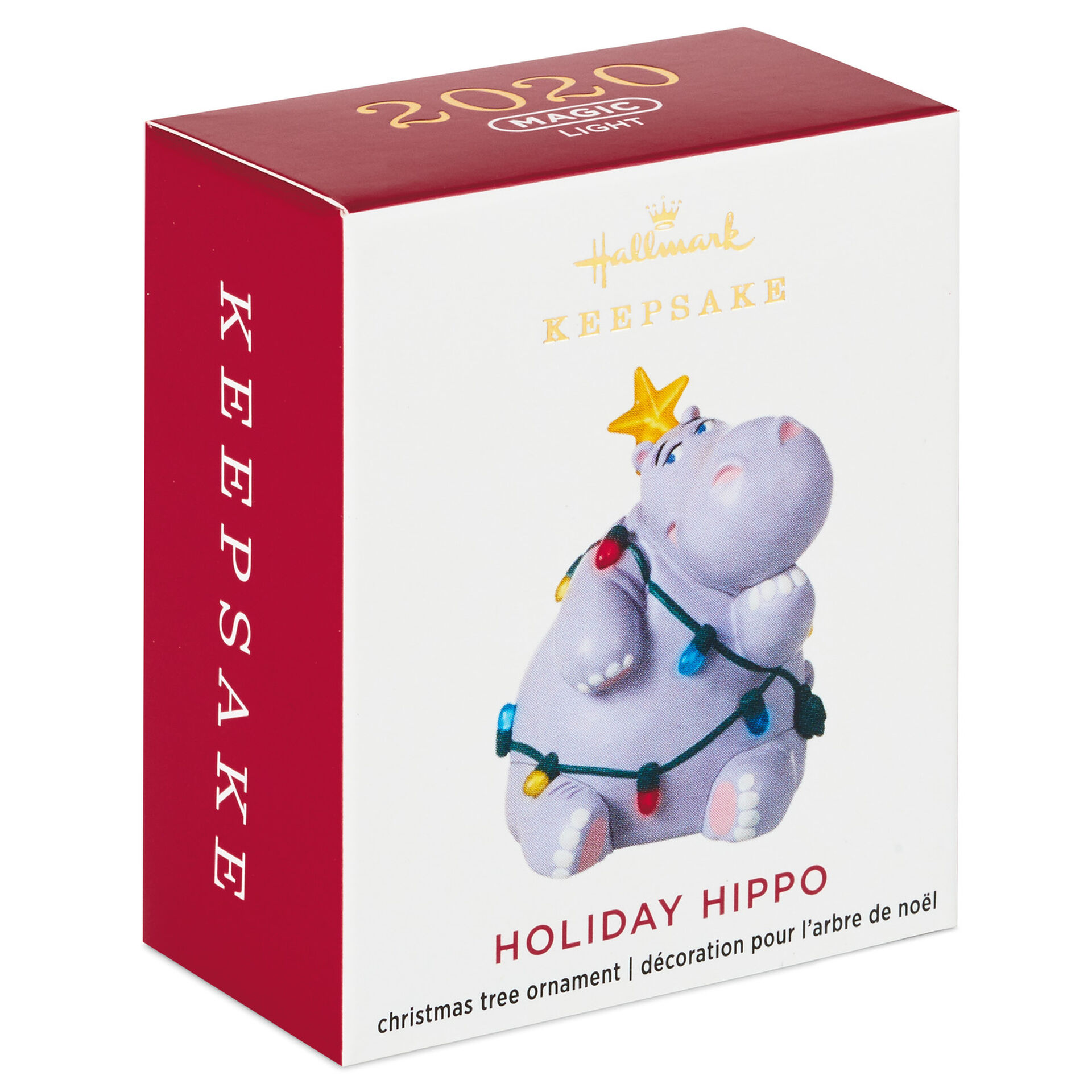 Hippopotamus Gift Box Christmas Ornament DELIGHTFUL!